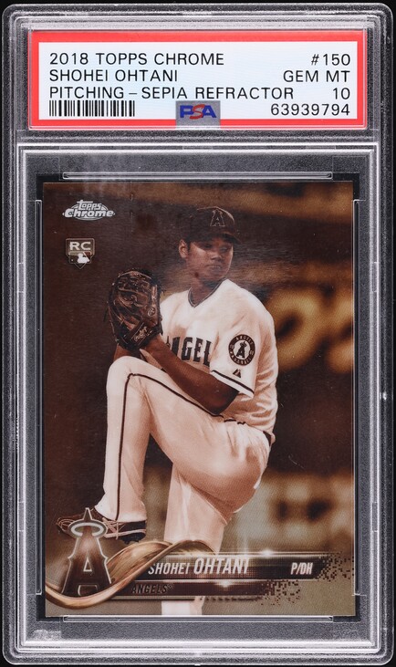 2018 Topps Chrome Pitching Sepia Refractor Shohei Ohtani ROOKIE
