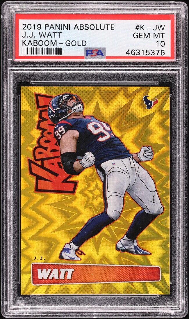 2019 Absolute Kaboom! Gold J.J. Watt 10/10 #K-JW PSA 10 GEM MINT