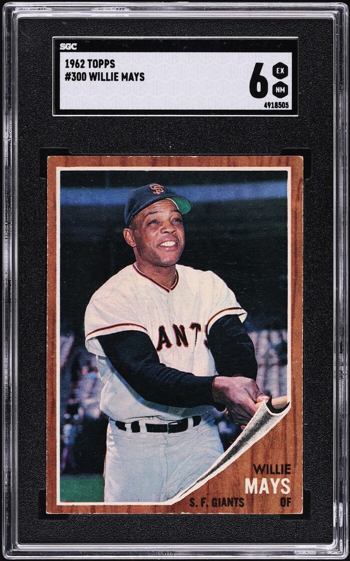 1962 Topps Willie Mays #300 SGC 6 EXMT
