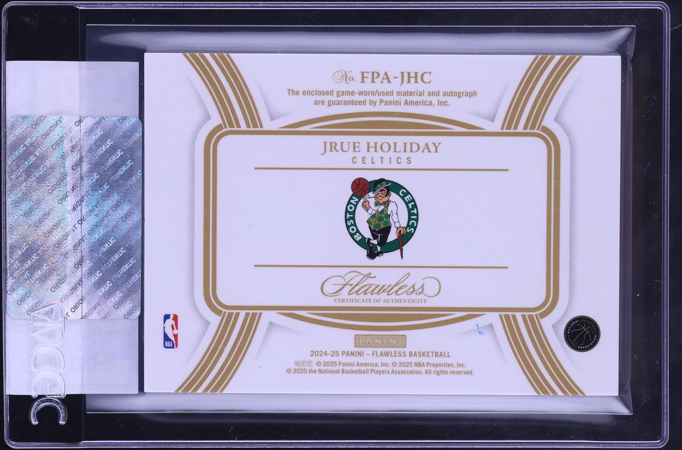15/15】Flawless Jrue Holiday Auto サイン Panini Holiday Jrue #AUT 