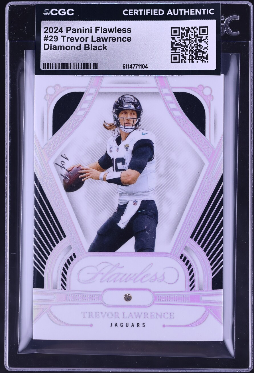 2024 Panini Flawless Diamond Black Gems Trevor Lawrence 1/1 #29 CGC AUTH