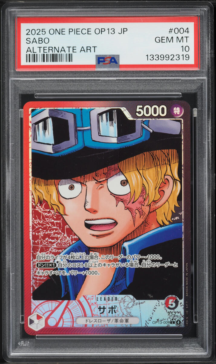 One Piece Graded card - Sabo (Alternate Art) OP13-120 SEC - Graad