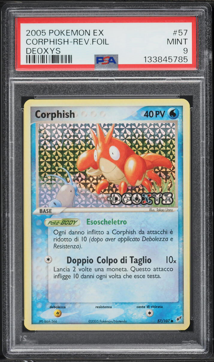 2005 Pokemon EX Deoxys Reverse Holo Corphish #57 PSA 9 MINT