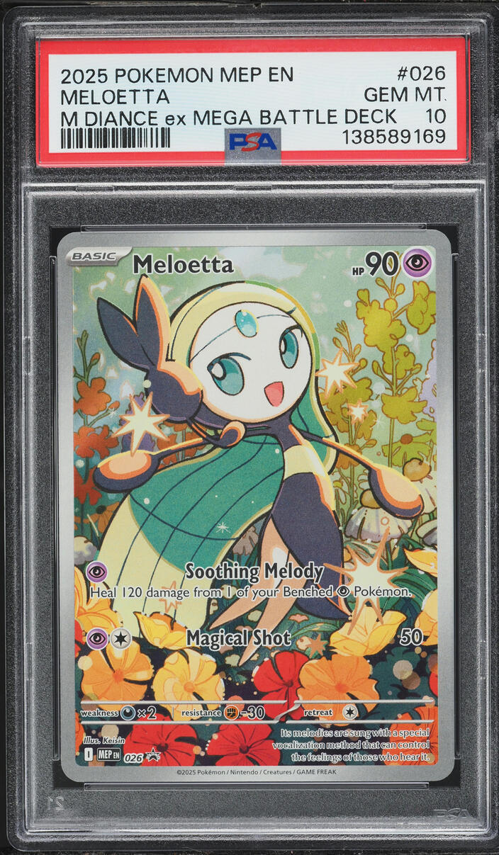 2025 Pokemon Mega Evolution Promo Mega Diancie Ex Mega Bd Meloetta #026 PSA 10 GEM MINT