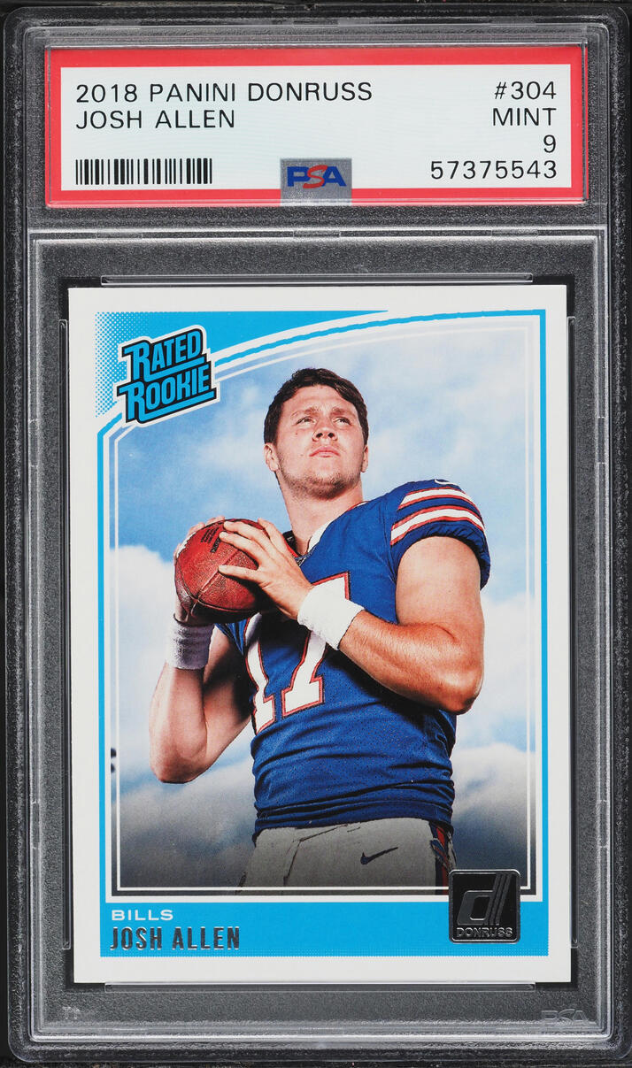 2018 Donruss Football Josh Allen ROOKIE #304 PSA 9 MINT