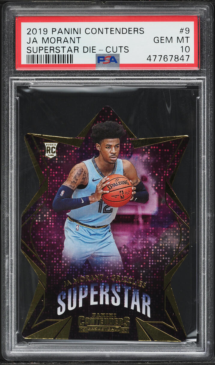 2019 Panini Contenders Superstar Die-Cuts Ja Morant ROOKIE #9 PSA 10 GEM MINT