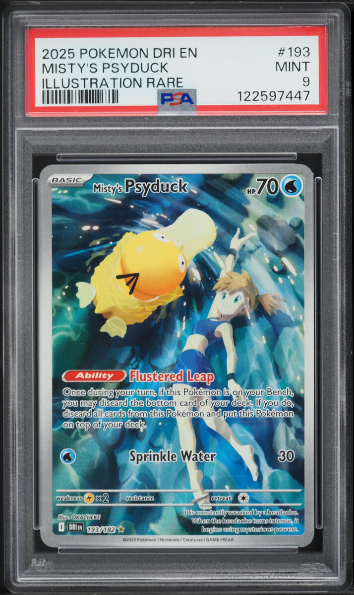2025 Pokemon Scarlet & Violet Destined Rivals IR Misty's Psyduck #193 PSA 9 MINT