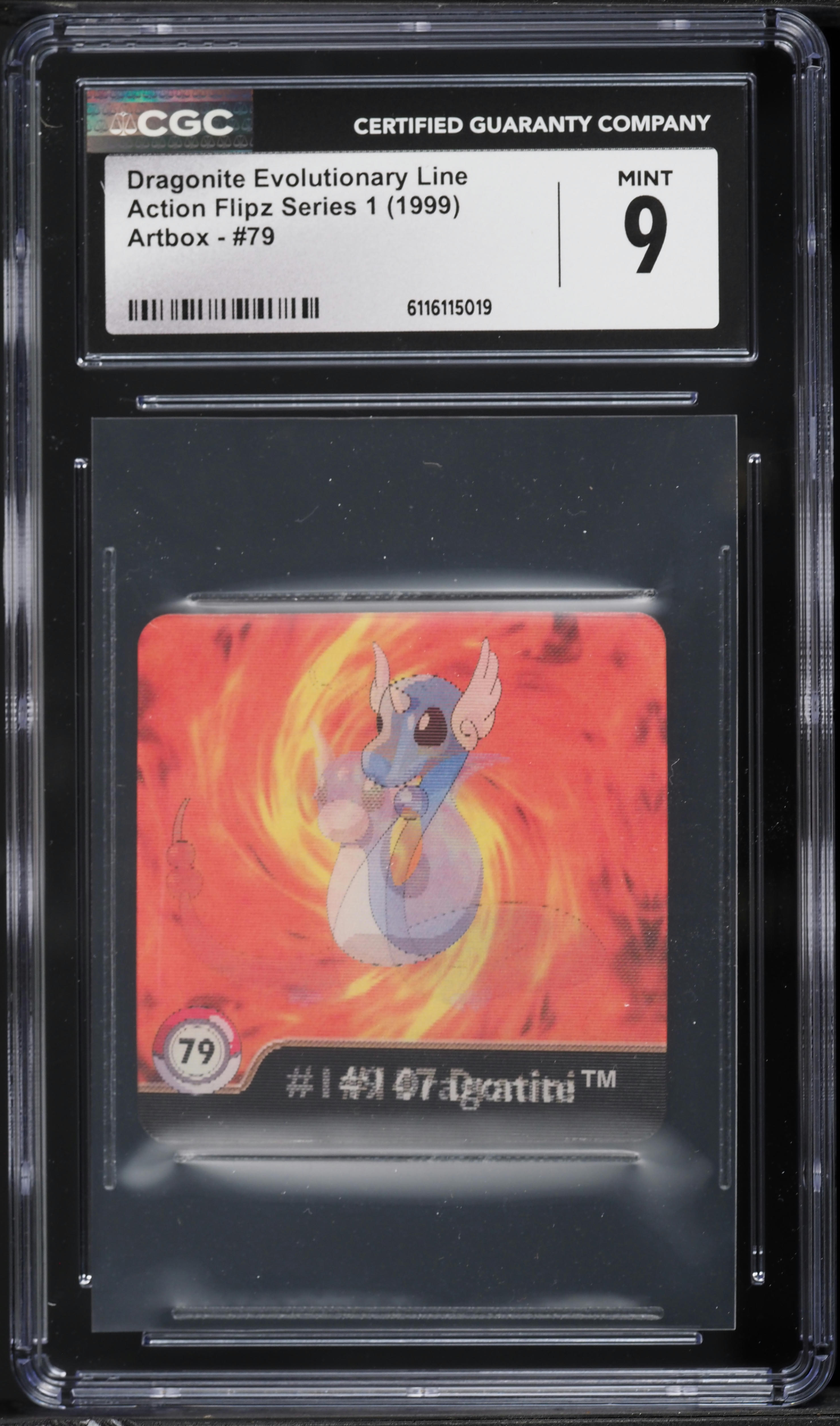 1999 Pokemon Action Flipz Series 1 Dragonite Evolutionary Line #79