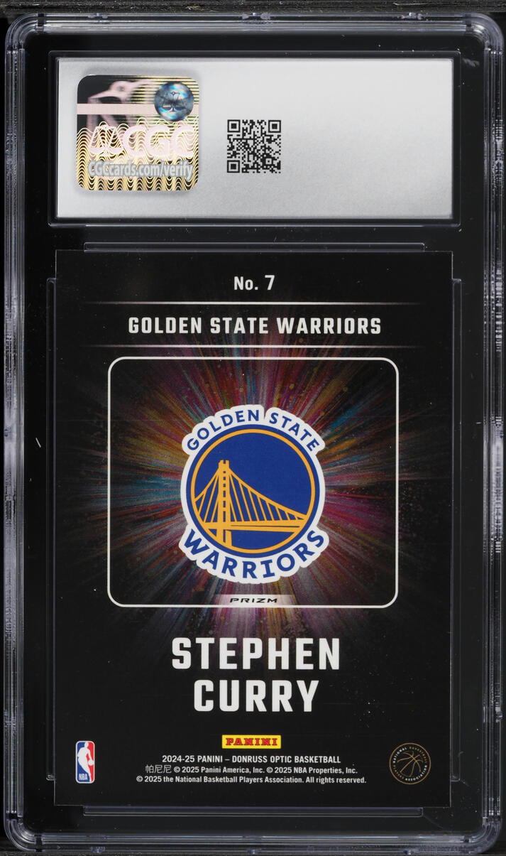 2024 Donruss Optic Lights Out Red International Stephen Curry #7 CGC 8.5 NM-MT+