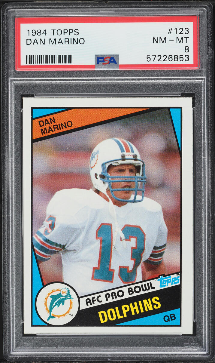 1984 Topps Football Dan Marino ROOKIE #123 PSA 8 NM-MT