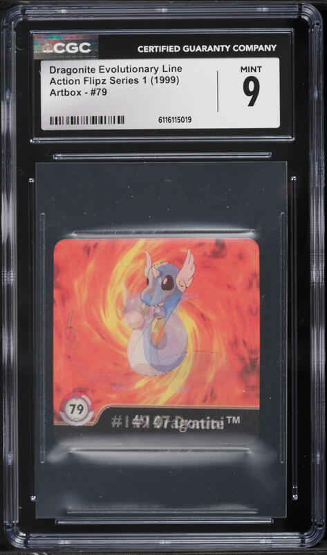 1999 Pokemon Action Flipz Series 1 Dragonite Evolutionary Line #79