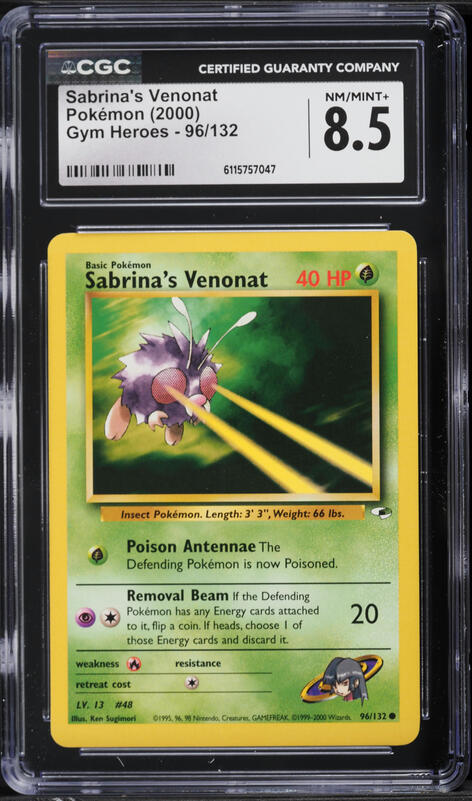 2000 Topps Chrome Pokemon Series 1 Venonat #48 CGC 10 GEM MINT on