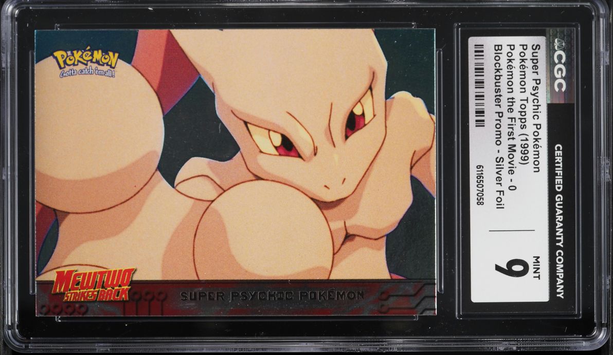 1999 Topps Pokemon The First Movie Blockbuster Promo Silver Foil