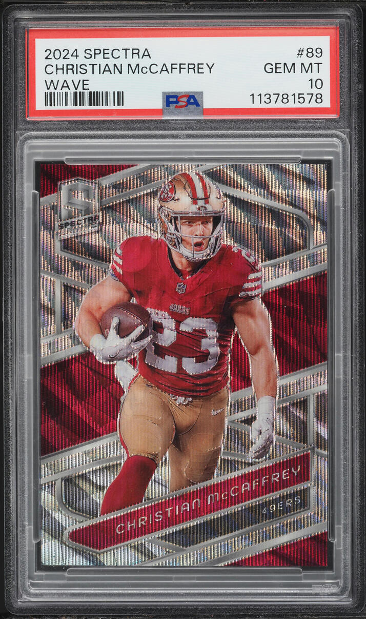 2024 Panini Spectra Wave Christian McCaffrey /11 #89 PSA 10 GEM