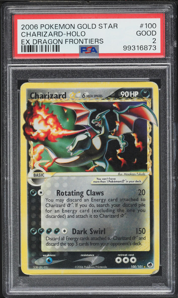 2003 Pokemon EX Dragon Frontiers Holo Charizard Gold Star #100 PSA 2 GD on  Fanatics Collect