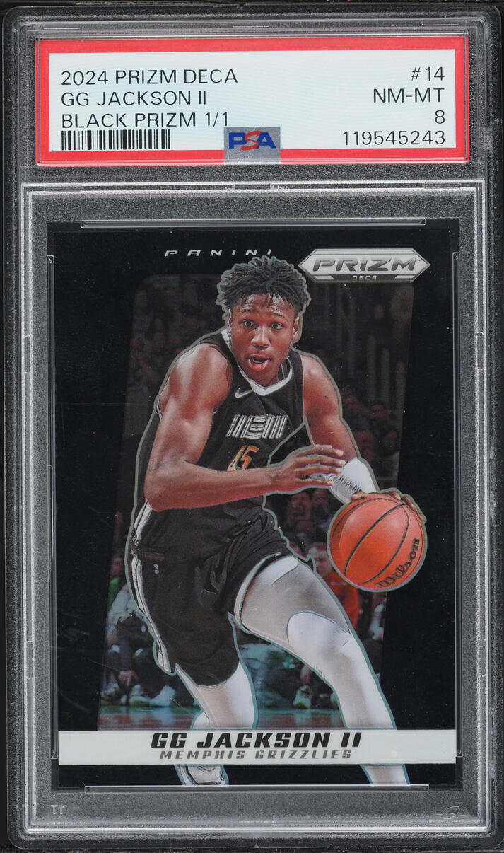 2024 Panini Prizm Deca Black GG Jackson II 1/1 #14 PSA 8 NM-MT