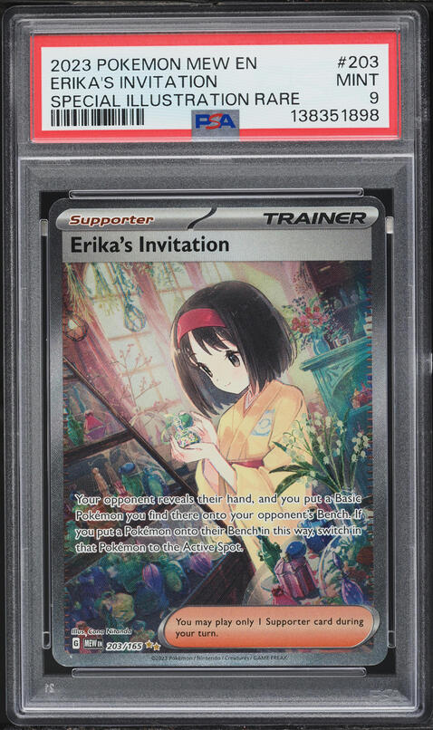 2023 Pokemon Scarlet & Violet 151 SIR Erika's Invitation #203 PSA 9 MINT on  Fanatics Collect