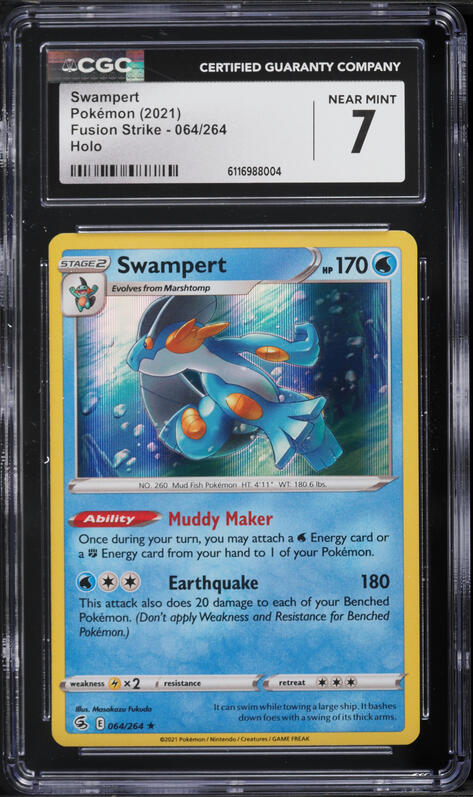 2003 Pokemon EX Ruby & Sapphire Holo Swampert #13 CGC 6 EXMT on Fanatics  Collect