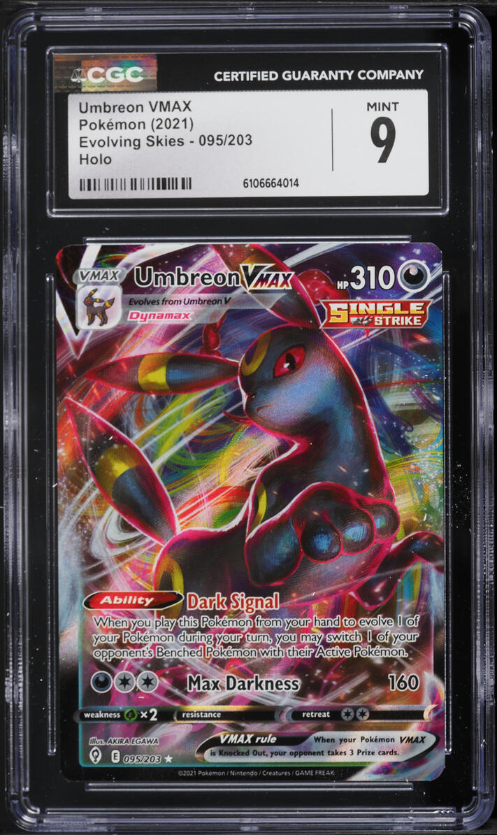 2021 Pokemon Sword & Shield Evolving Skies Full Art Umbreon VMAX #95 CGC 9 MINT