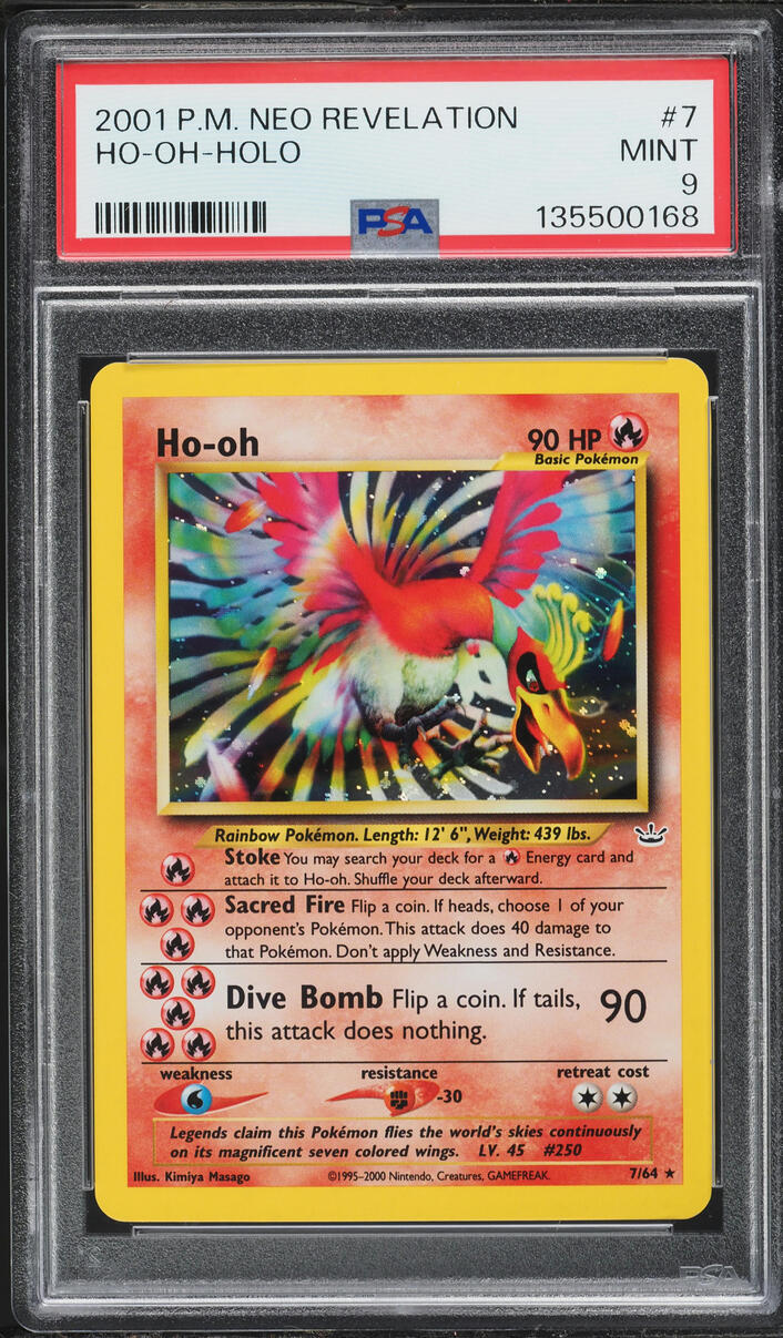 2001 Pokemon Neo Revelation Holo Ho-Oh #7 PSA 9 MINT