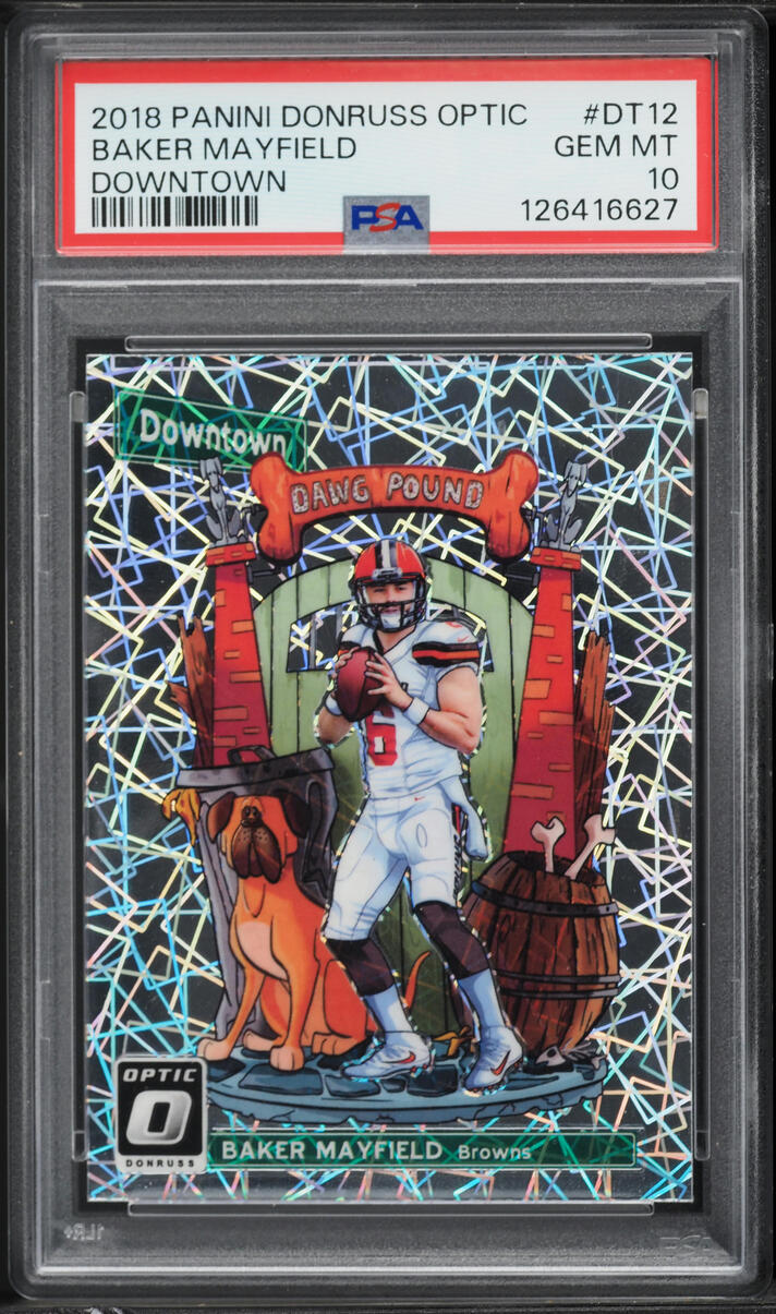 2018 Donruss Optic Downtown Baker Mayfield ROOKIE #DT-12 PSA 10 GEM MINT