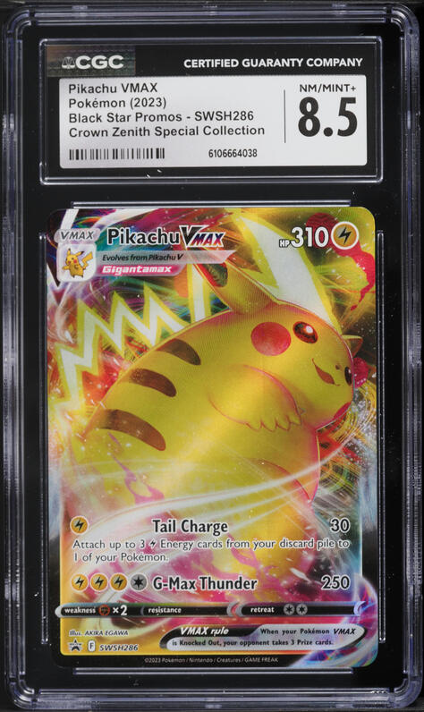 2023 Pokemon Sword & Shield Promo Crown Zenith Special Full Art Pikachu VMAX #SWSH286 CGC 8.5