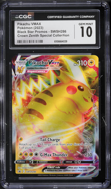 2023 Pokemon Sword & Shield Promo Crown Zenith Special Full Art Pikachu VMAX #SWSH286 CGC 10