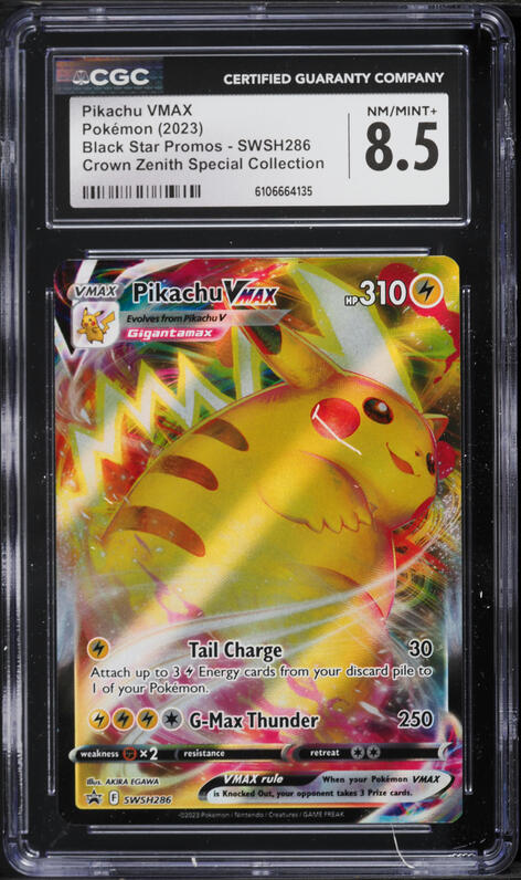 2023 Pokemon Sword & Shield Promo Crown Zenith Special Full Art Pikachu VMAX #SWSH286 CGC 8.5