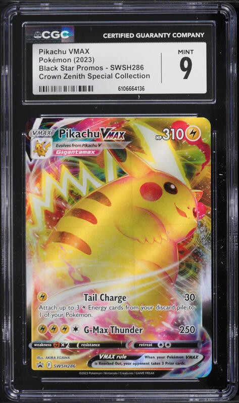 2023 Pokemon Sword & Shield Promo Crown Zenith Special Full Art Pikachu VMAX #SWSH286 CGC 9