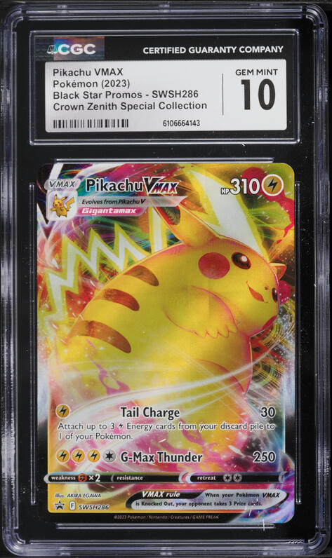 2023 Pokemon Sword & Shield Promo Crown Zenith Special Full Art Pikachu VMAX #SWSH286 CGC 10
