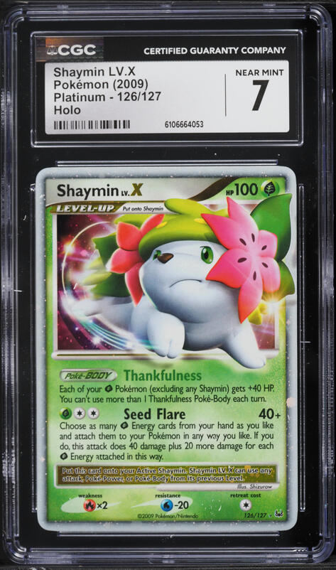 Pokemon Shaymin Lv X 126 Platinum Holo Pokemon Shaymin Lv X 126 Platinum Holo