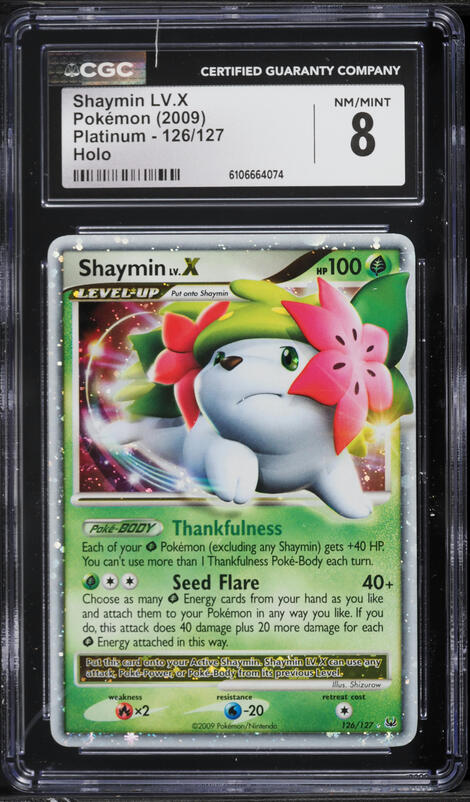 Pokemon Shaymin Lv X 126 Platinum Holo Pokemon Shaymin Lv X 126 Platinum Holo