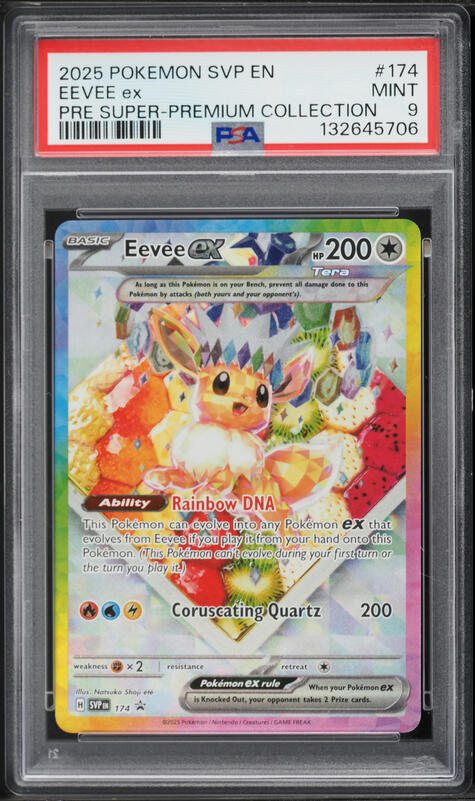 2025 Pokemon SV Prismatic Evolutions Holo Eevee ex #75 PSA 10 GEM