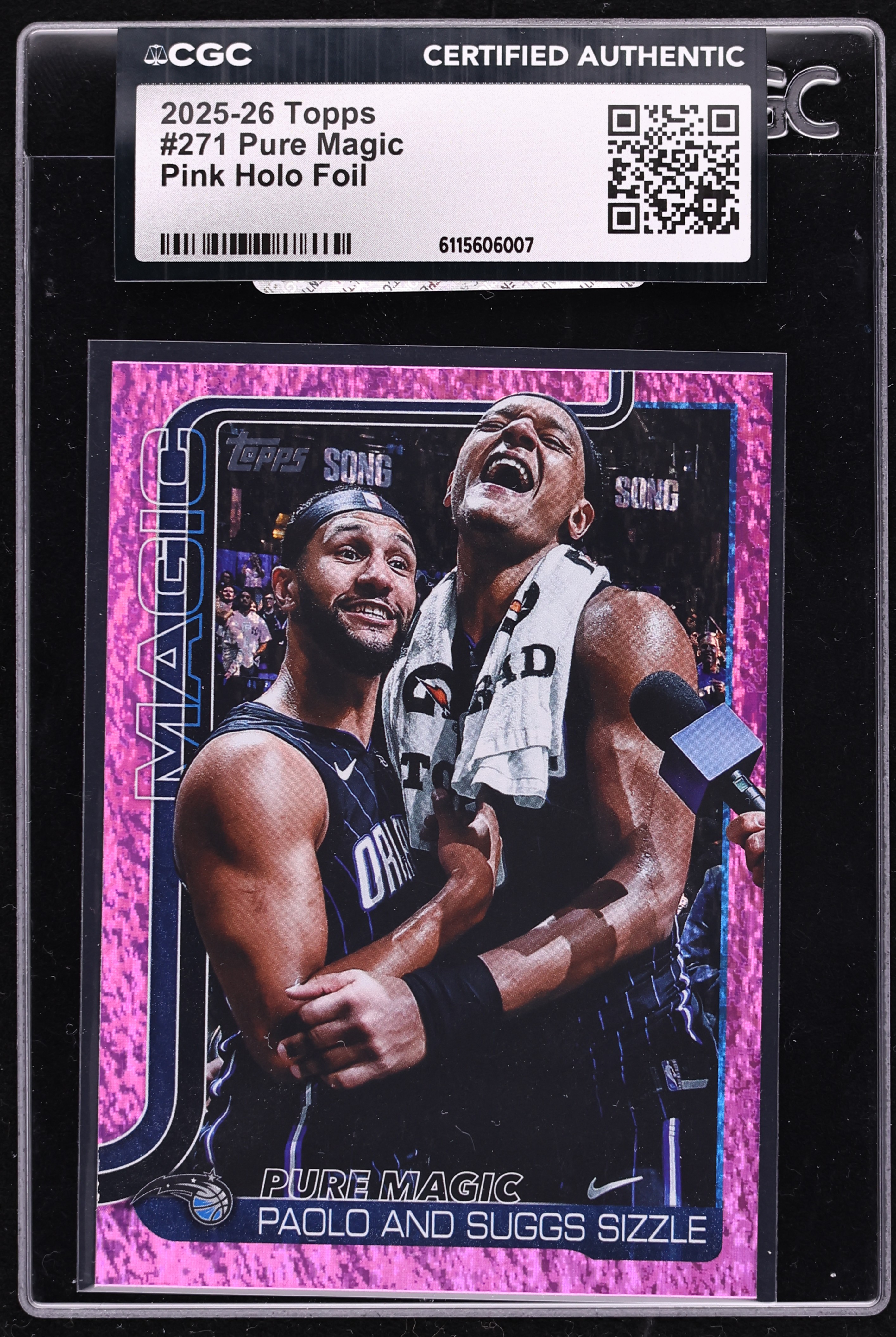 2025 Topps Pink Holo Foil Pure Magic Paolo Banchero & Jalen Suggs 