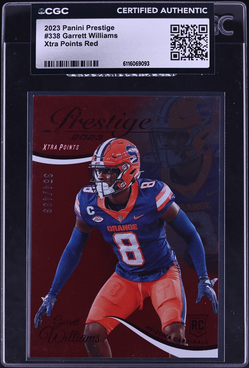 2023 Panini Prestige Xtra Points Red Garrett Williams ROOKIE /499 #338 CGC AUTH