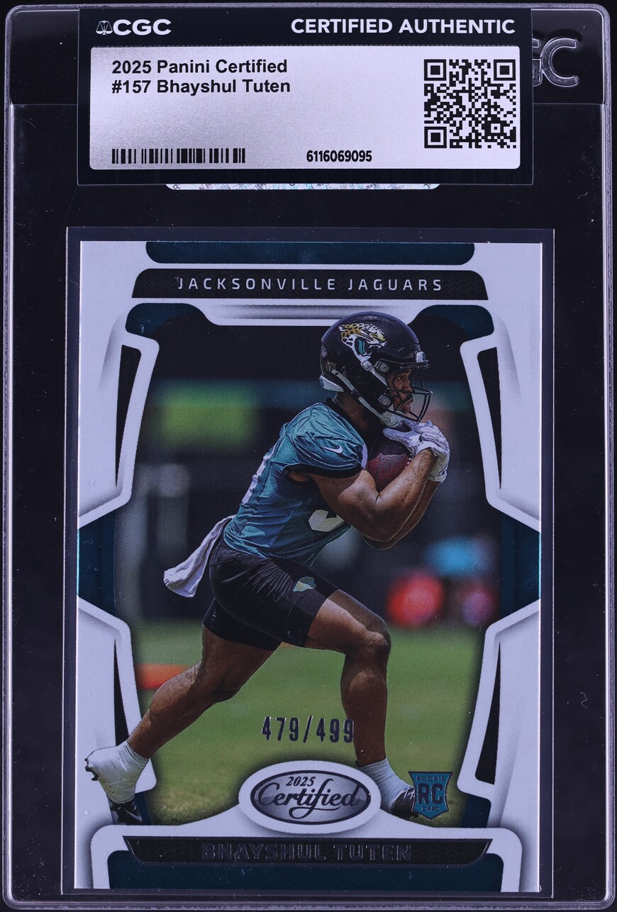 2025 Panini Certified Football Bhayshul Tuten #157 CGC AUTH
