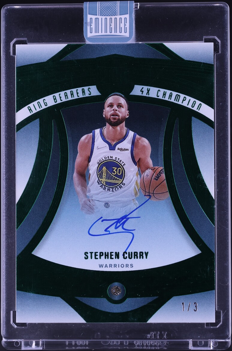 2024 Panini Eminence Ring Bearers Diamond Gems Emerald Stephen Curry AUTO 1/3 #RBA-CUR