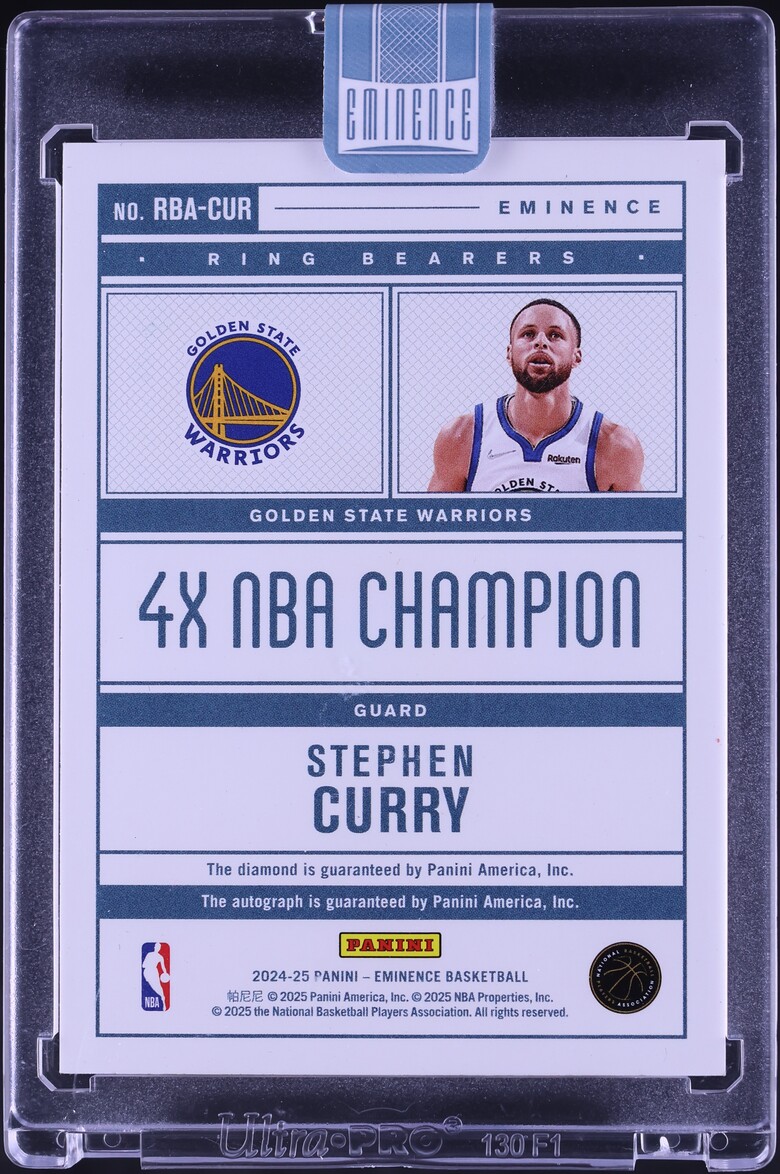 2024 Panini Eminence Ring Bearers Diamond Gems Emerald Stephen Curry AUTO 1/3 #RBA-CUR
