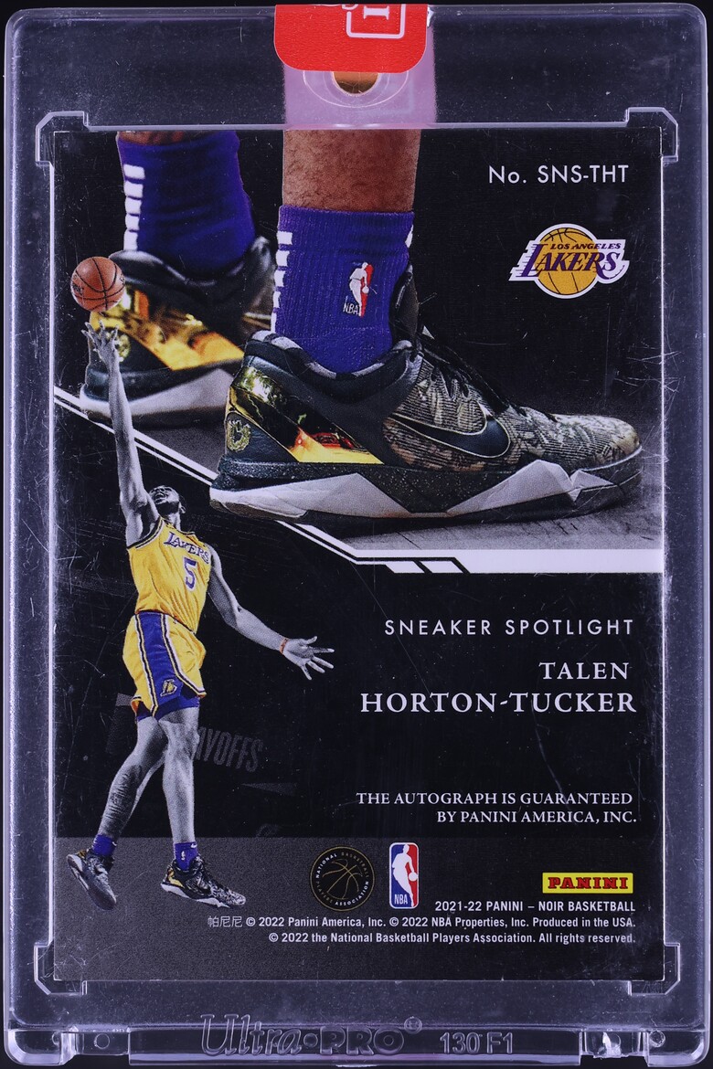 2021 Panini Noir Sneaker Spotlight Talen Horton-Tucker AUTO /99 #SNS-THT