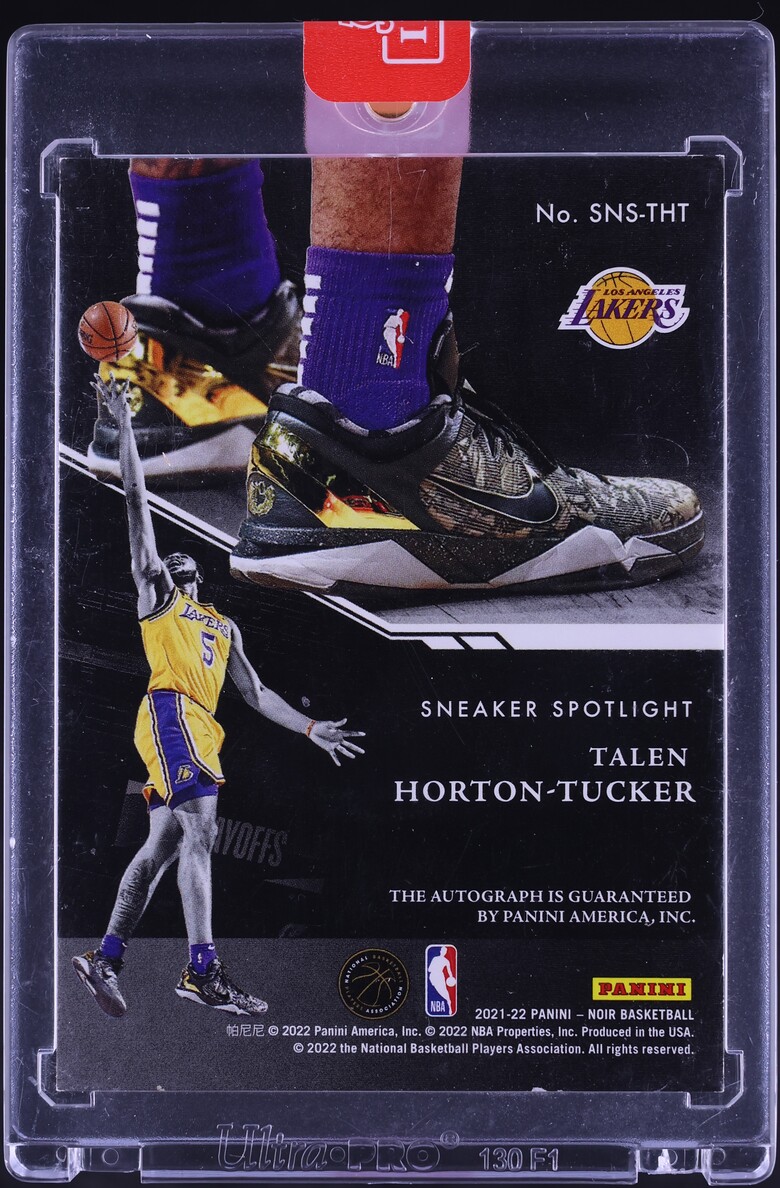 2021 Panini Noir Sneaker Spotlight Talen Horton-Tucker AUTO 1/99 #SNS-THT