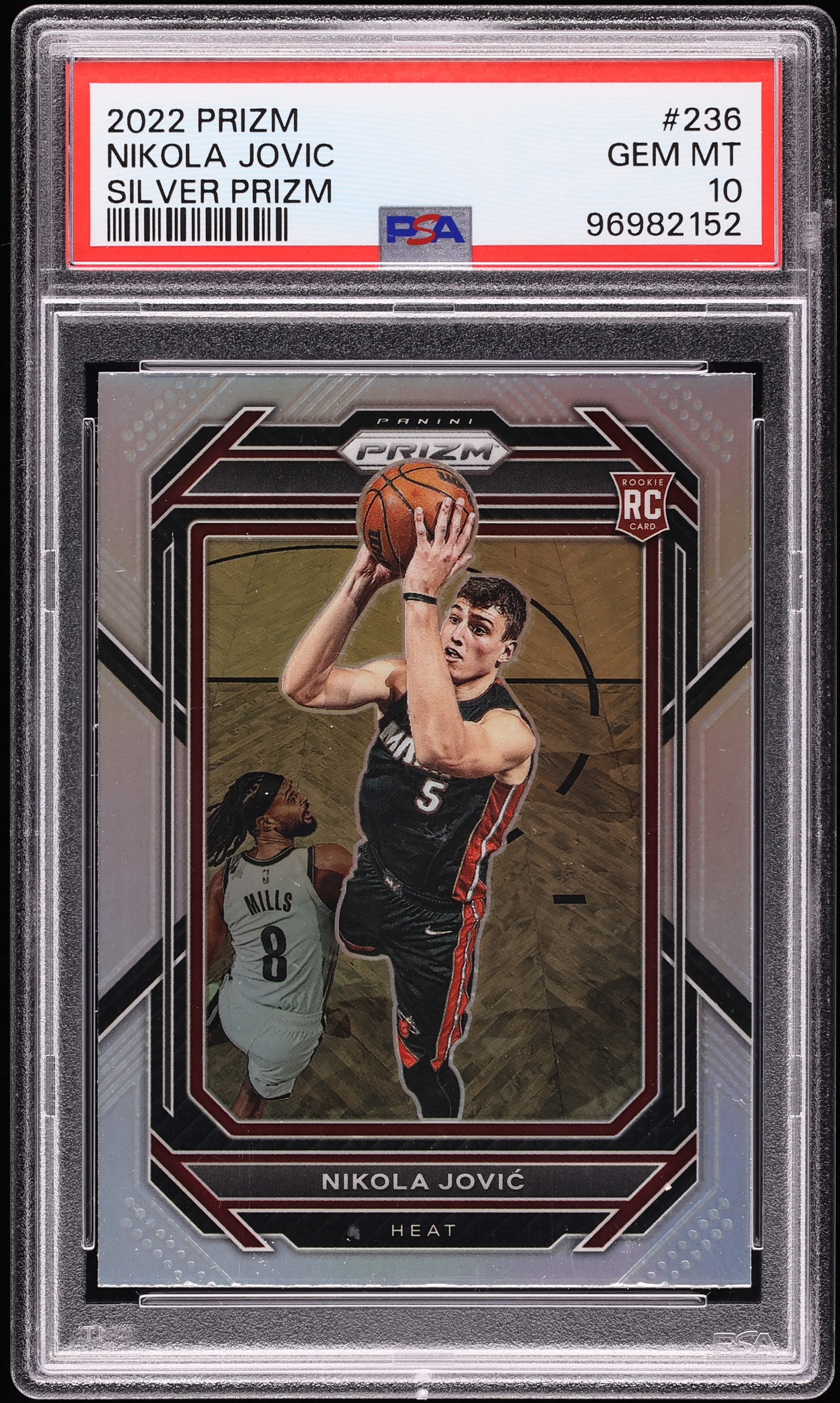 2022 Panini Prizm Silver Nikola Jovic ROOKIE #236 PSA 10 GEM MINT