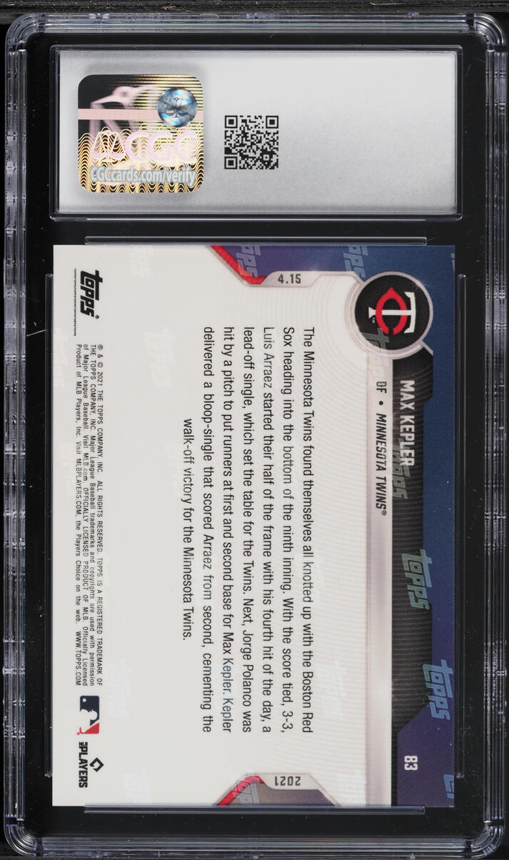 2021 Topps Now Max Kepler #83 CGC 10 GEM MINT