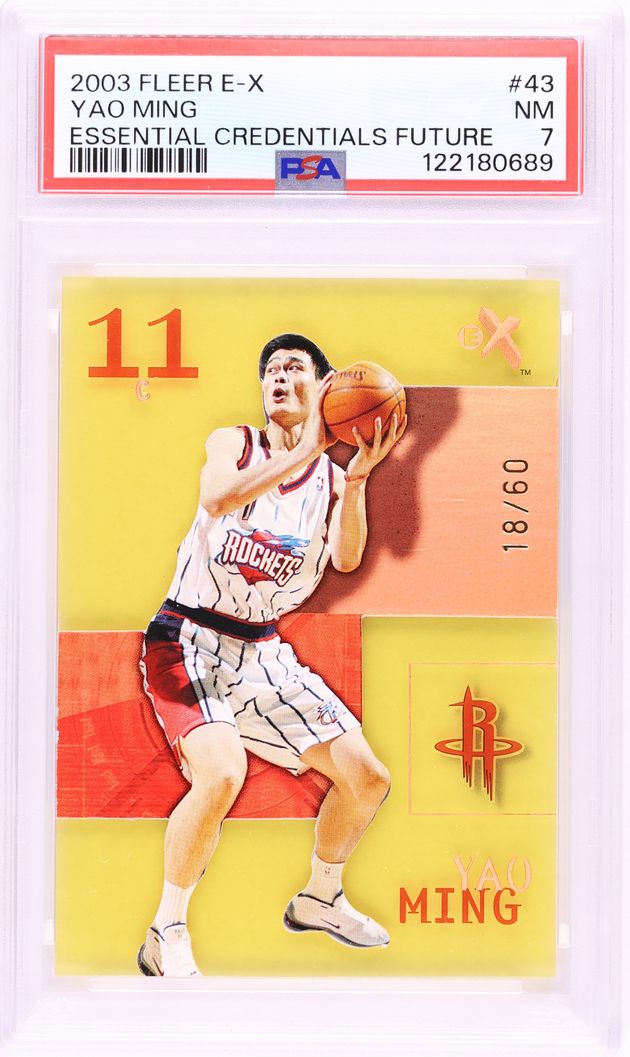 2003 Fleer E-X Essential Credentials Future Yao Ming /60 #43 PSA 7 NRMT