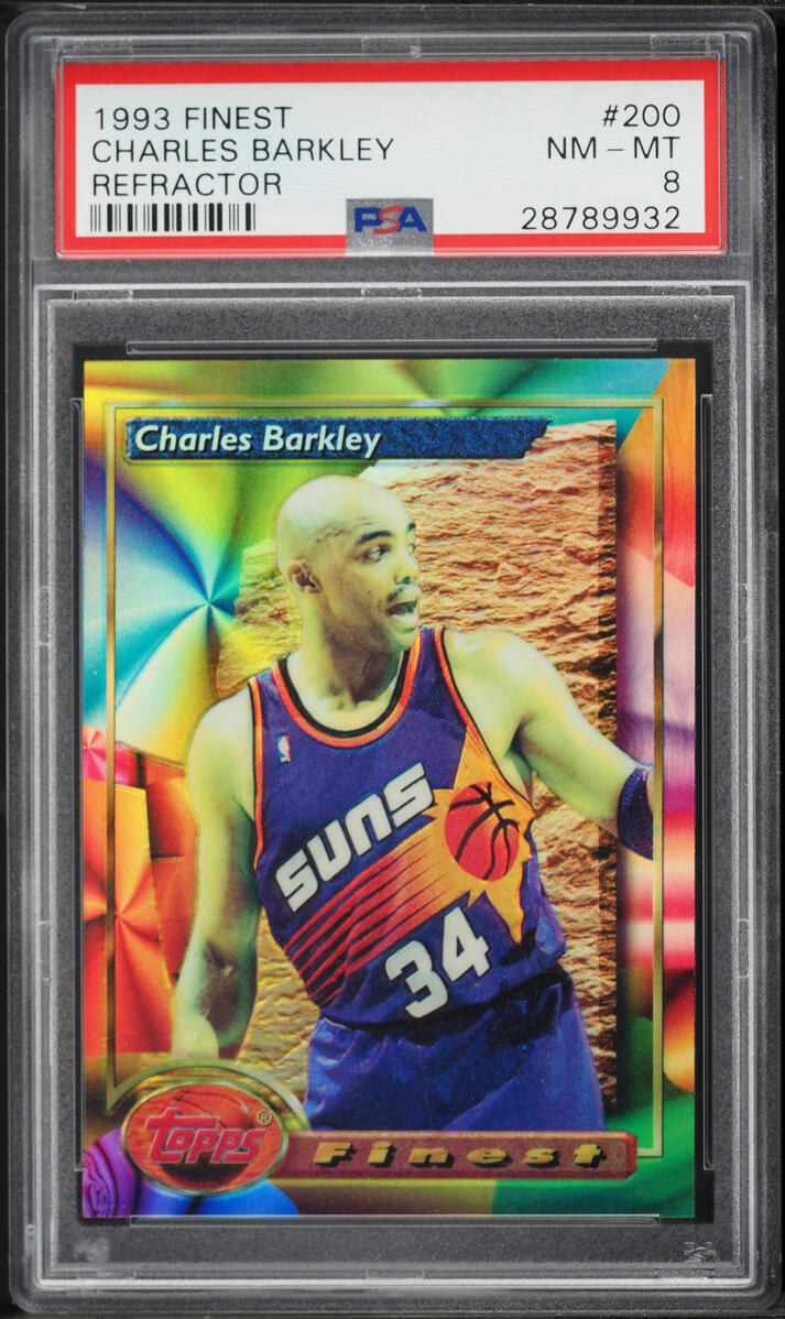 1993 Finest Refractor Charles Barkley #200 PSA 8 NM-MT