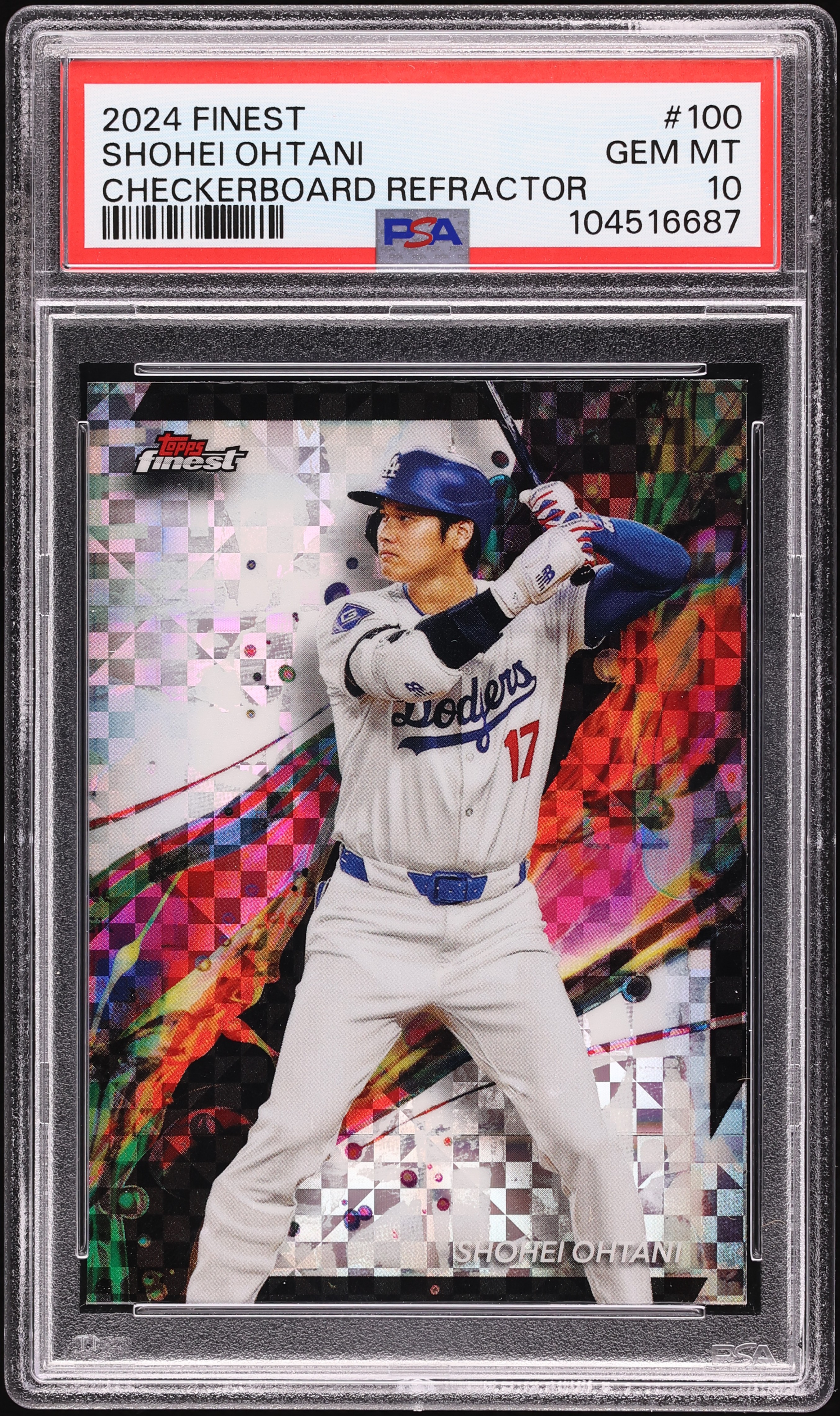 2024 Finest Checkerboard Refractor Shohei Ohtani #100 PSA 10 GEM