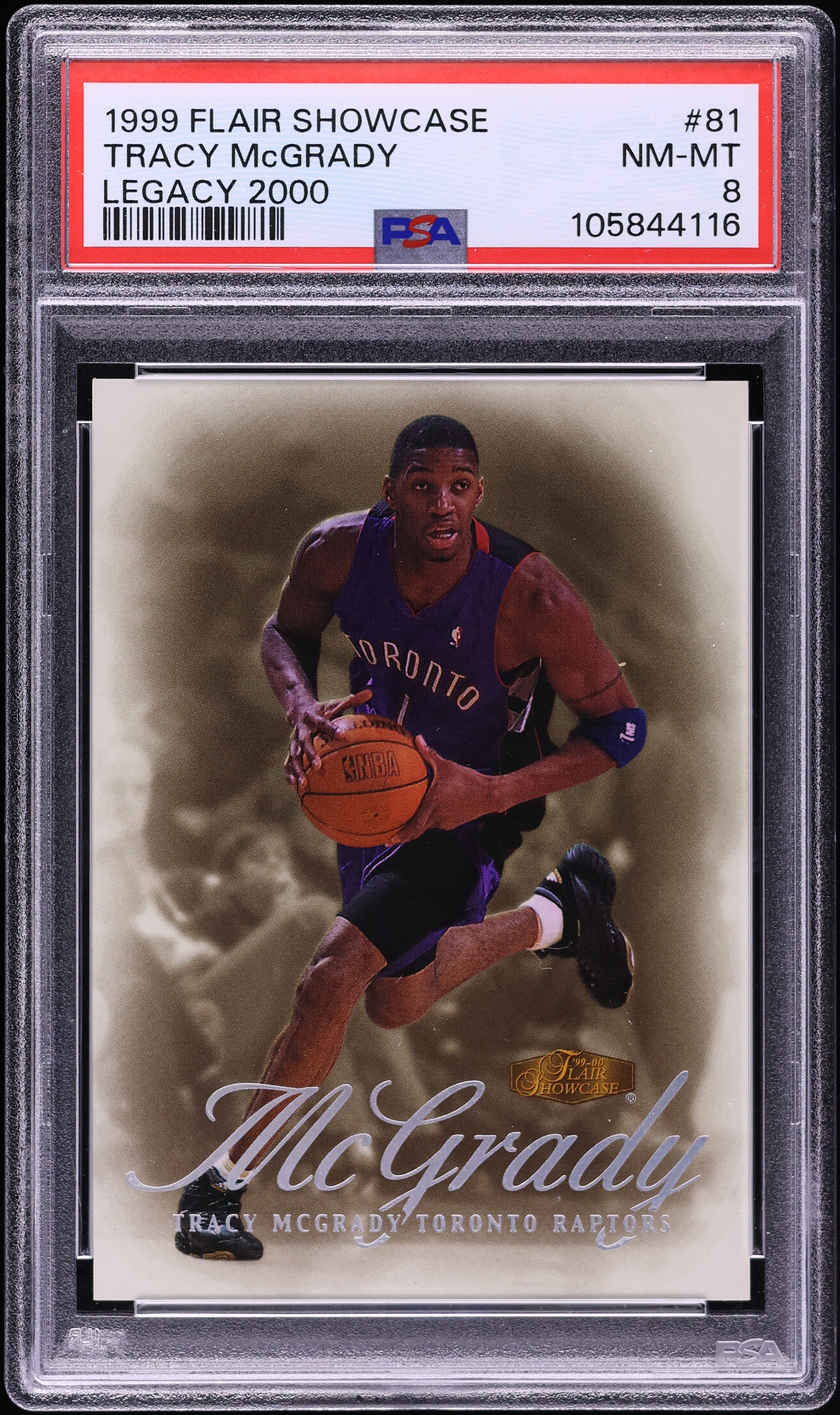 1999 Flair Showcase Legacy 2000 Tracy McGrady /20 #81 PSA 8 NM-MT 