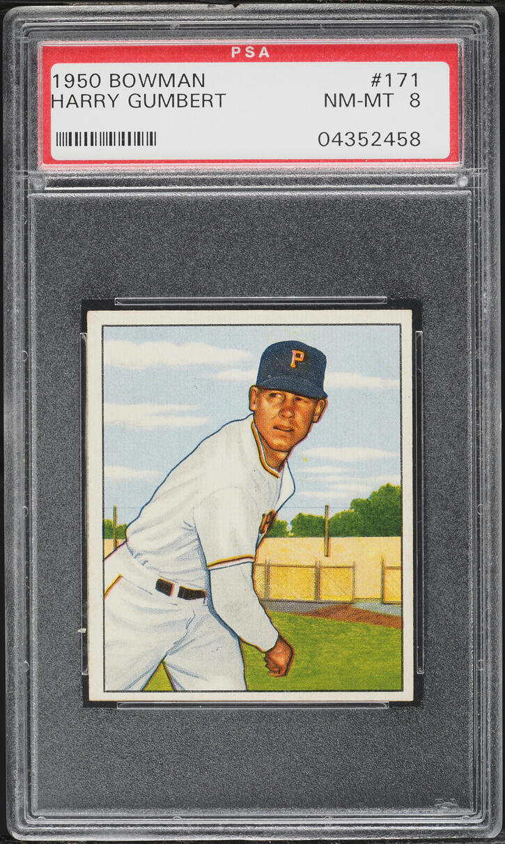 1950 Bowman Harry Gumbert #171 PSA 8 NM-MT