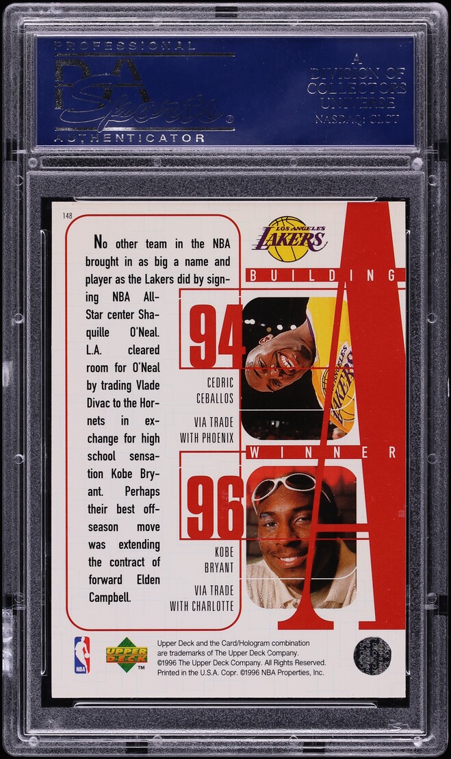 1996 Upper Deck Los Angeles Lakers Shaquille O'Neal Eddie Jones