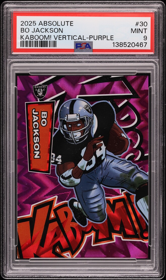 2025 Absolute Kaboom! Vertical Purple Bo Jackson #30 PSA 9 MINT on