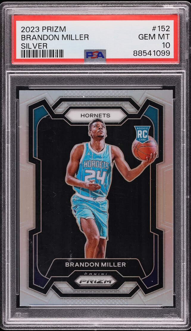 2023 Panini Prizm Silver Brandon Miller ROOKIE #152 PSA 10 GEM MINT